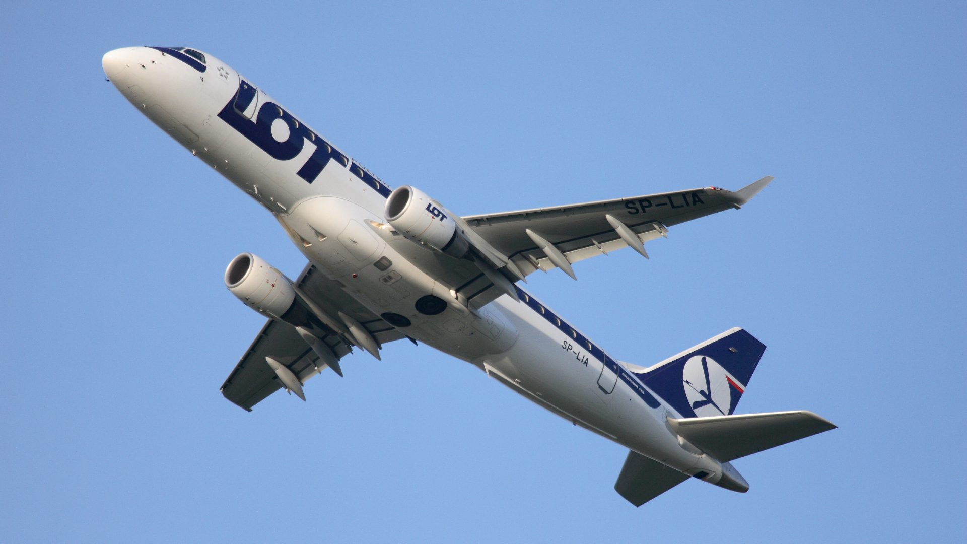 LOT Airplane during flight